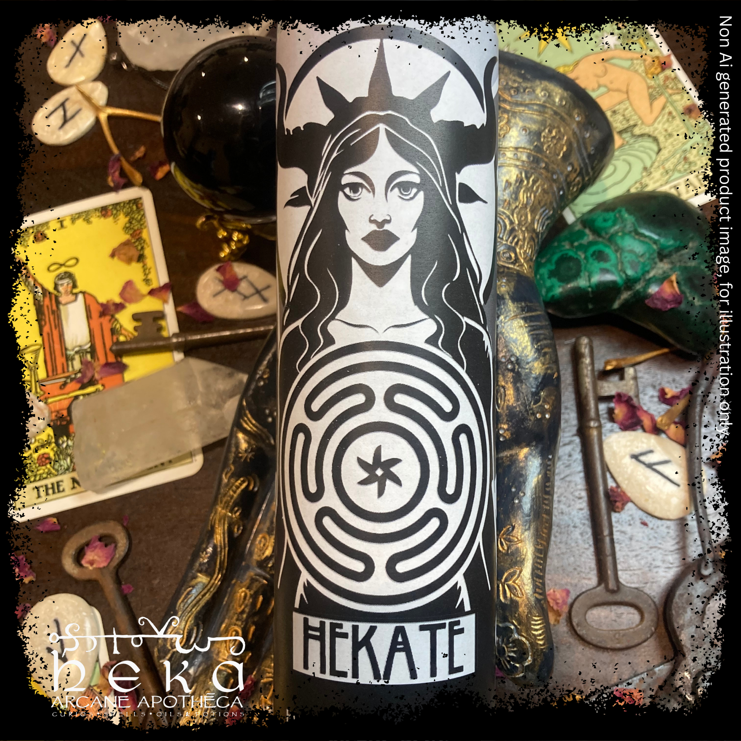 Hekate Glass 7 Day Devotional Candle