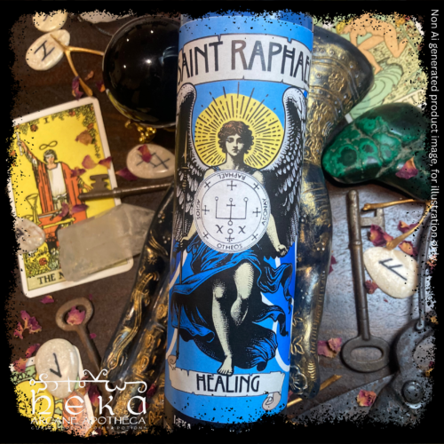 Saint Raphael Healing Glass 7 Day Candle