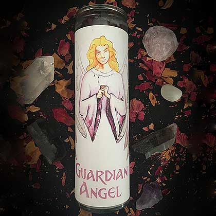 Guardian Angel Glass 7 Day Candle