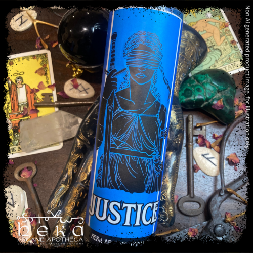 Justice - Court Case Glass 7 Day Candle