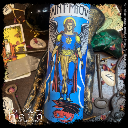 Saint Michael Glass 7 Day Candle